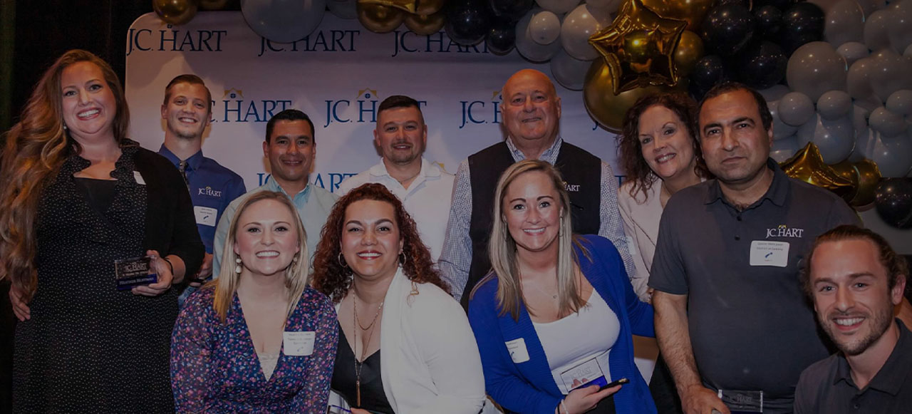 team photo of shining stars award winners