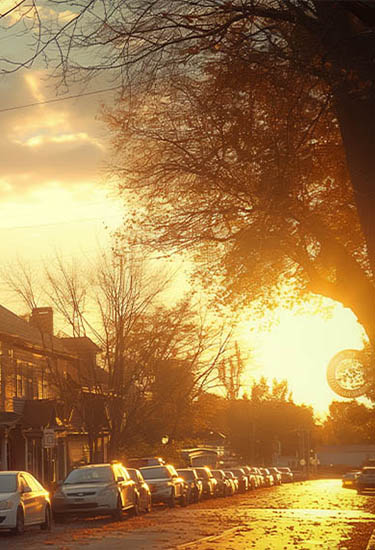 Zionsville neighborhood during the fall season